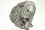 Amethyst Geode With Polished Stalactites on Metal Stand #209222-3